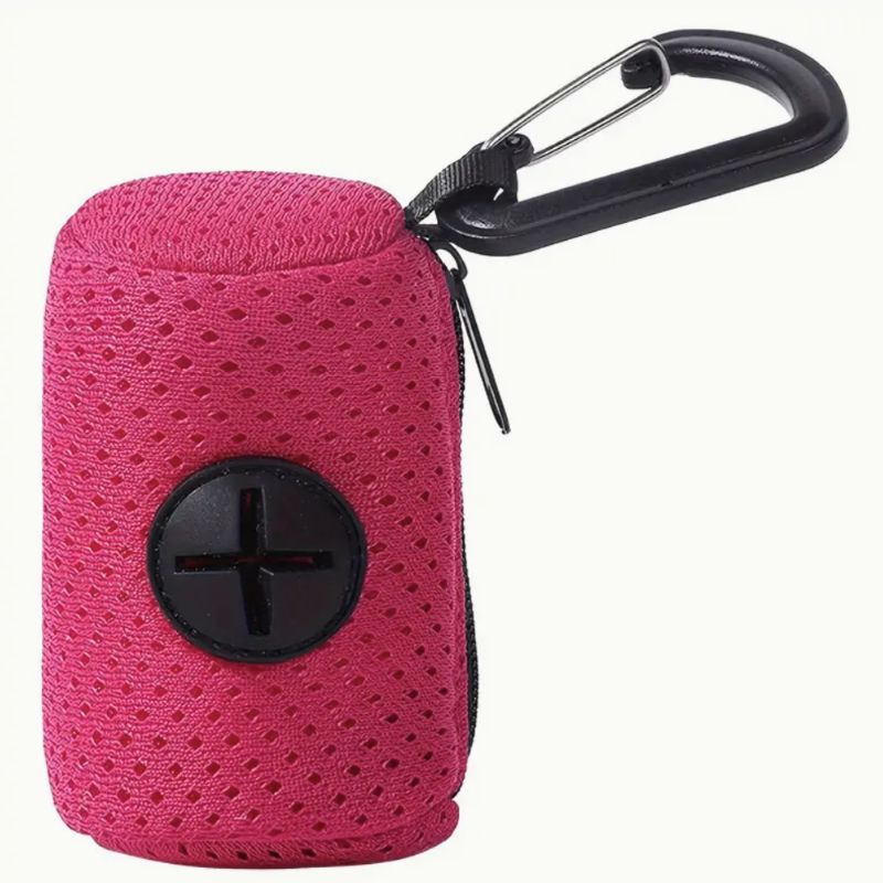 Mesh Poo Bag Holder - hot pink